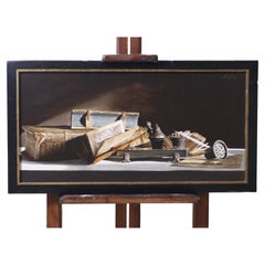 Still Life with Pewter Inkstand and Old Books by Marjolein van den Berg, c. 2011