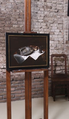 Still Life with Pewter Dish, Book and Beaker by Marjolein van den Berg, c. 2011