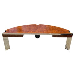 Leon Rosen for Pace Collection Mezzaluna Demilune Executive Desk