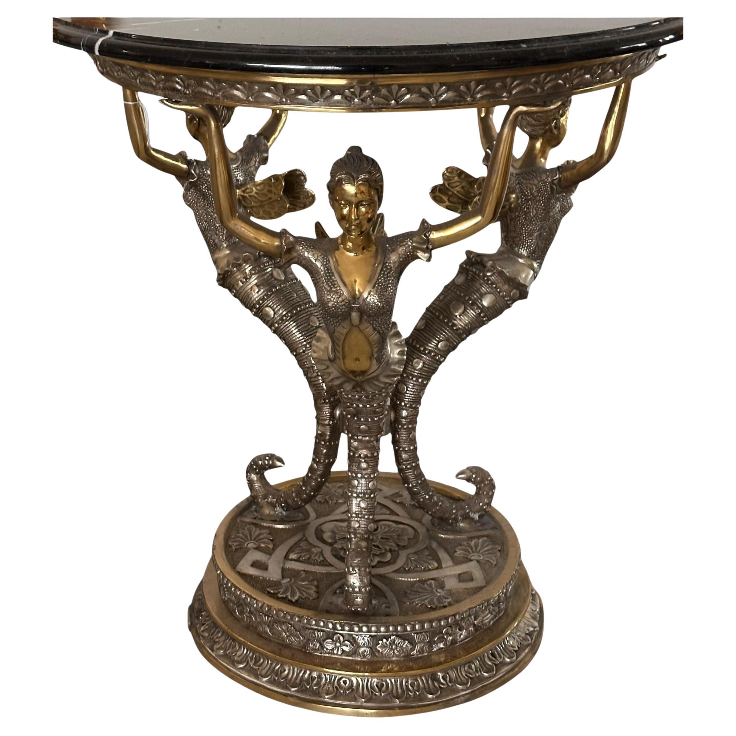 Tavolino scultura in bronzo francese di Jules Moigniez - 1 di 2 in vendita
