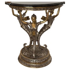 Tavolino scultura in bronzo francese di Jules Moigniez - 1 di 2