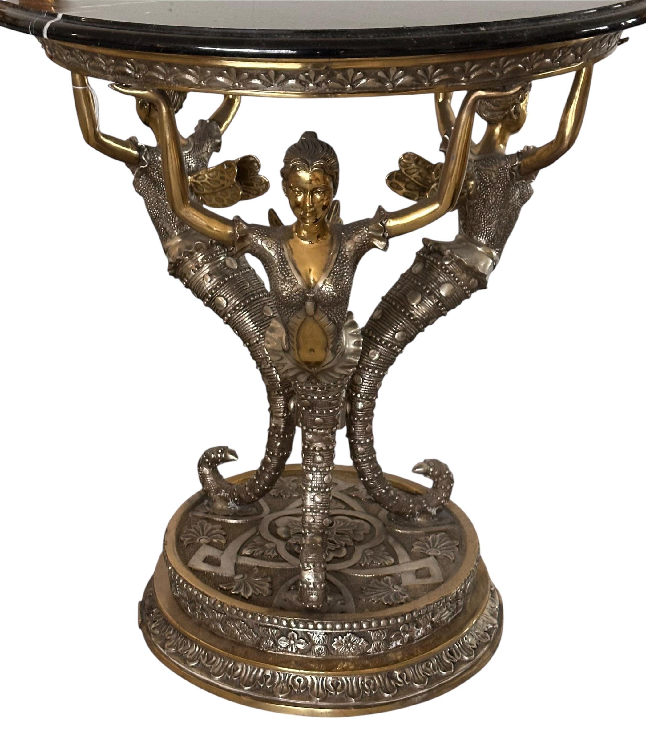 Americano Tavolino scultura in bronzo francese di Jules Moigniez - 1 di 2 in vendita