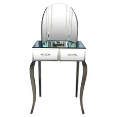 Antique Mirror Tri Fold Vanity Dressing Table