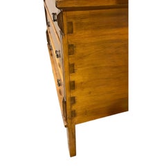 18th C Style Primitive Pine Chest of Drawers W Exposed Dovetail Grooves