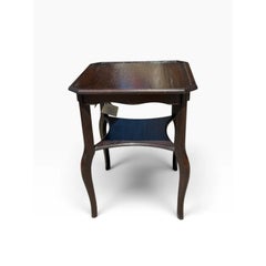 19c Style Ebonized Italian Walnut Two Tier Side Table or Nightstand