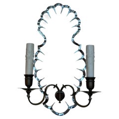 1 of 4 - Art Deco Style Mirrored Light Wall Sconce