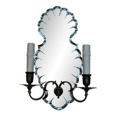 1 of 4 - Art Deco Style Mirrored Light Wall Sconce