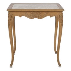 Antique French Provincial Marble Top Side Table
