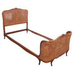 Antique French Provincial Caned Bedframe