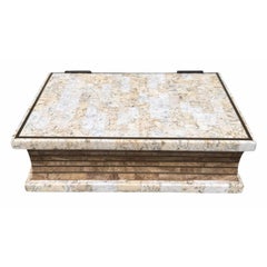 Modern Maitland Smith Travertine Marble Book Box