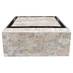 Modern Maitland Smith Travertine Marble Jewelry Box