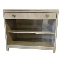 1 of 2 Nancy Corzine Lacquered Marble Top Nightstand