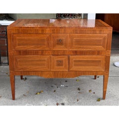 1 of 2 Dessin Fournir Neoclassical Style Burl Wood Inlaid Chest of Drawers