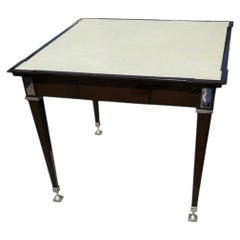 Nancy Corzine Marchand French Mahogany & Leather Game Table