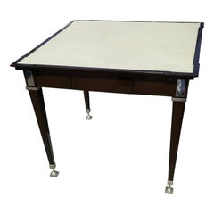 Nancy Corzine Marchand French Mahogany & Leather Game Table