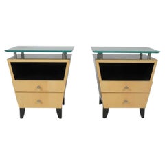 Pair of Enrique Garcel Post Modern Designer Nightstands