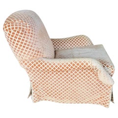 Poltrona club Nancy Corzine 2120 Chattingham in velluto tagliato con braccioli arrotondati