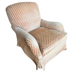Nancy Corzine 2120 Chattingham Lounge Cut Velvet Roll Arm Club Chair