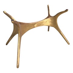 Mid-Century Modern Organico Dining Table With Bronze Base