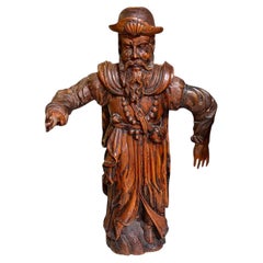 27" Antique St. James Jacobus the Pilgrim Santos Sculpture