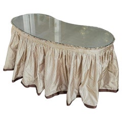 Hollywood Regency Vanity Dressing Table W Scalamandre Striped Apron