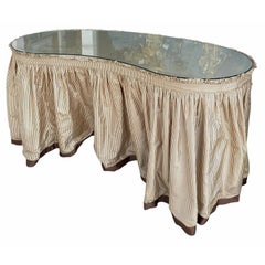 Hollywood Regency Vanity Dressing Table W Scalamandre Striped Apron