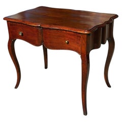 Antiker Beistelltisch im französischen Landhausstil, Louis-XV-Stil, aus Eiche, um 1830