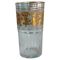 1 von 4 Antiker Wasserglasbecher „Danse de Flore“ von Val St. Lambert aus Kameo-Glas