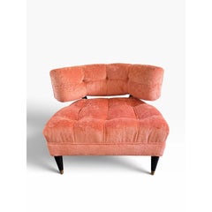 Lounge-Sessel im Mid-Century-Modern-Stil von Billy Haines aus getuftetem Samt