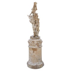 "Frammento fiorentino" scultoreo italiano del XVII secolo con stalagmite e citrino