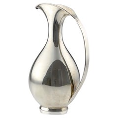 Retro Scandinavian Modern Kay Fisker Sterling Silver Pitcher Handmade Anton Michelsen