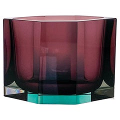Midcentury Modern Kaj Franck Glass Art-Object Vase Pilari Handblown Finland 1959