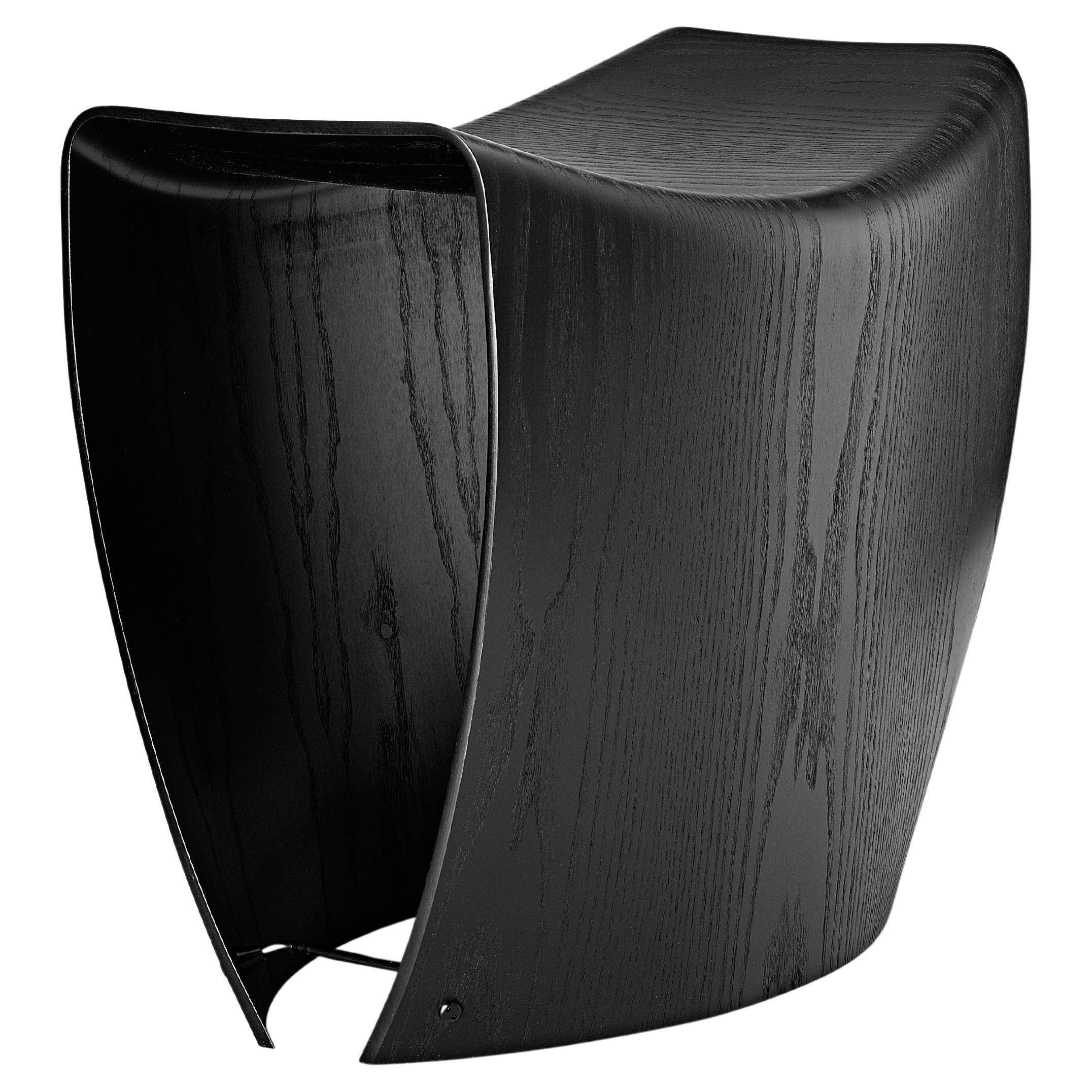 Black Lacquered Gallery Stool by Hans Sandgren Jakobsen, 1998 for Fredericia