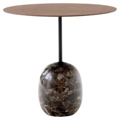 Lacquered Walnut Oval Top Lato Ln9 Side Table, for &Tradition by Luca Nichetto