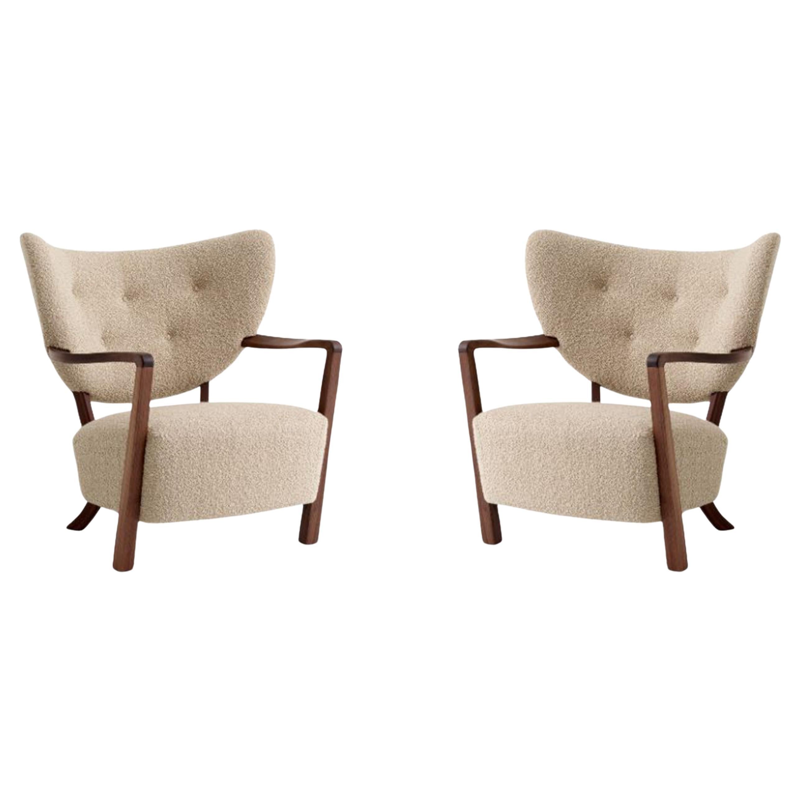 2er-Set Wulff ATD2, COM 'Customer's Own Material' w. Walnussholz für &Tradition im Angebot