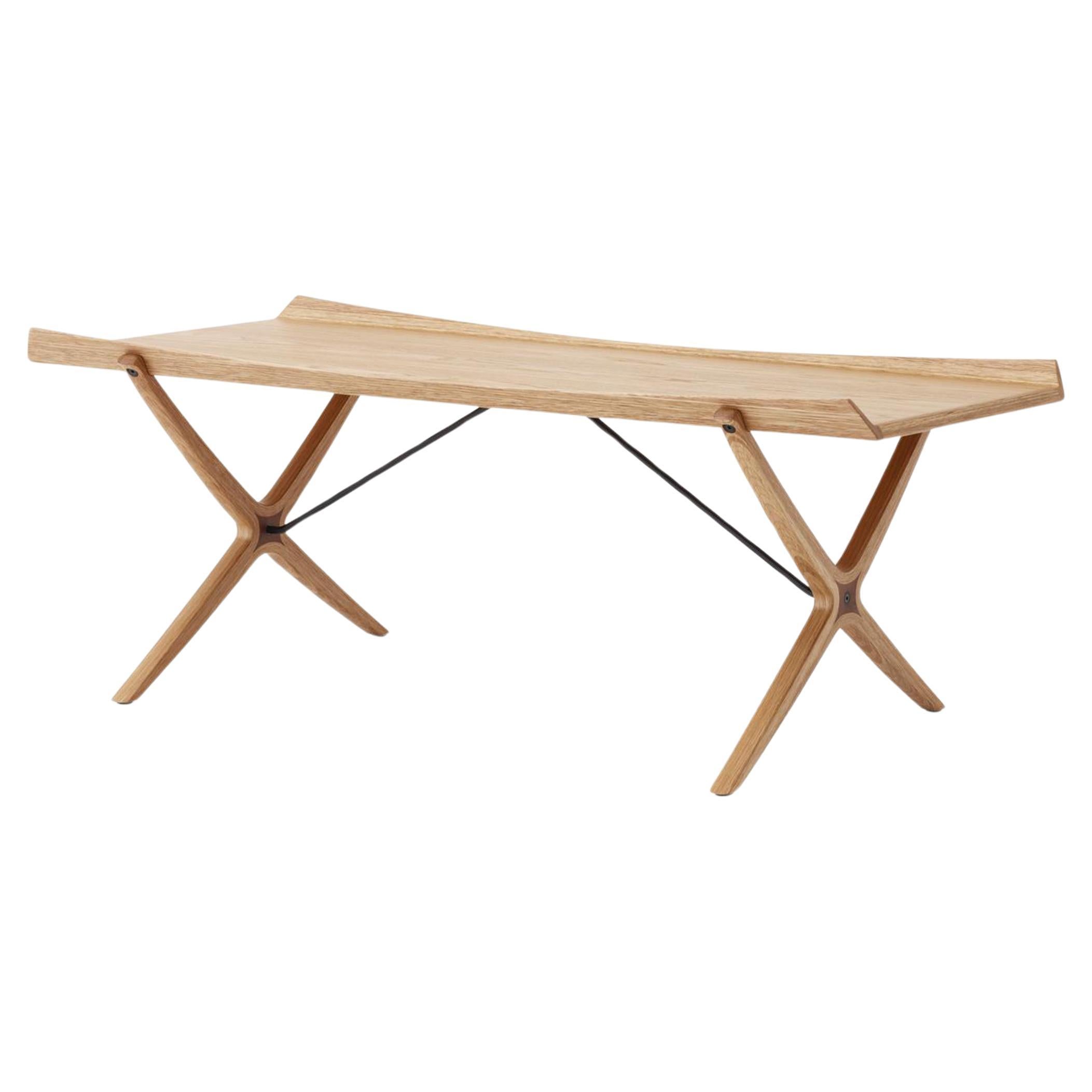 X Coffee Table -HM13- Lacquered Oak & Walnut, by Hvidt & Mølgaard for &Tradition For Sale