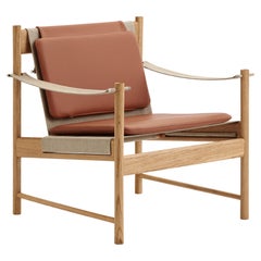 HB Lounge Chair in Oiled Oak/ Brandy Leather by Hans Bølling for Brdr-Kruger