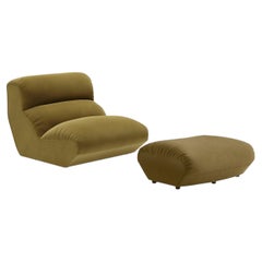 Set of Hi Lo Single Module & Pouf, Kvadrat/Mylla 0971 Fabric, Anderssen & Voll