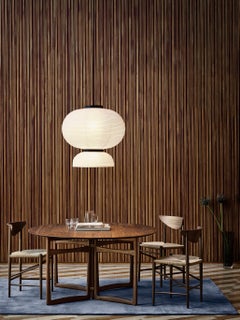 Drop Leaf HM6 Dining Table-Brass/Oiled Walnut by Hvidt & Mølgaard for &Tradition