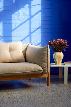 Rey Coffee Table in Slate Blue Lacquered Beech by Bruno Rey for Hay