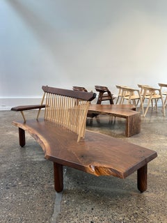 Black Walnut Live Edge Bank, G7 Summit 'Bench in the Woods' - Vorrätig