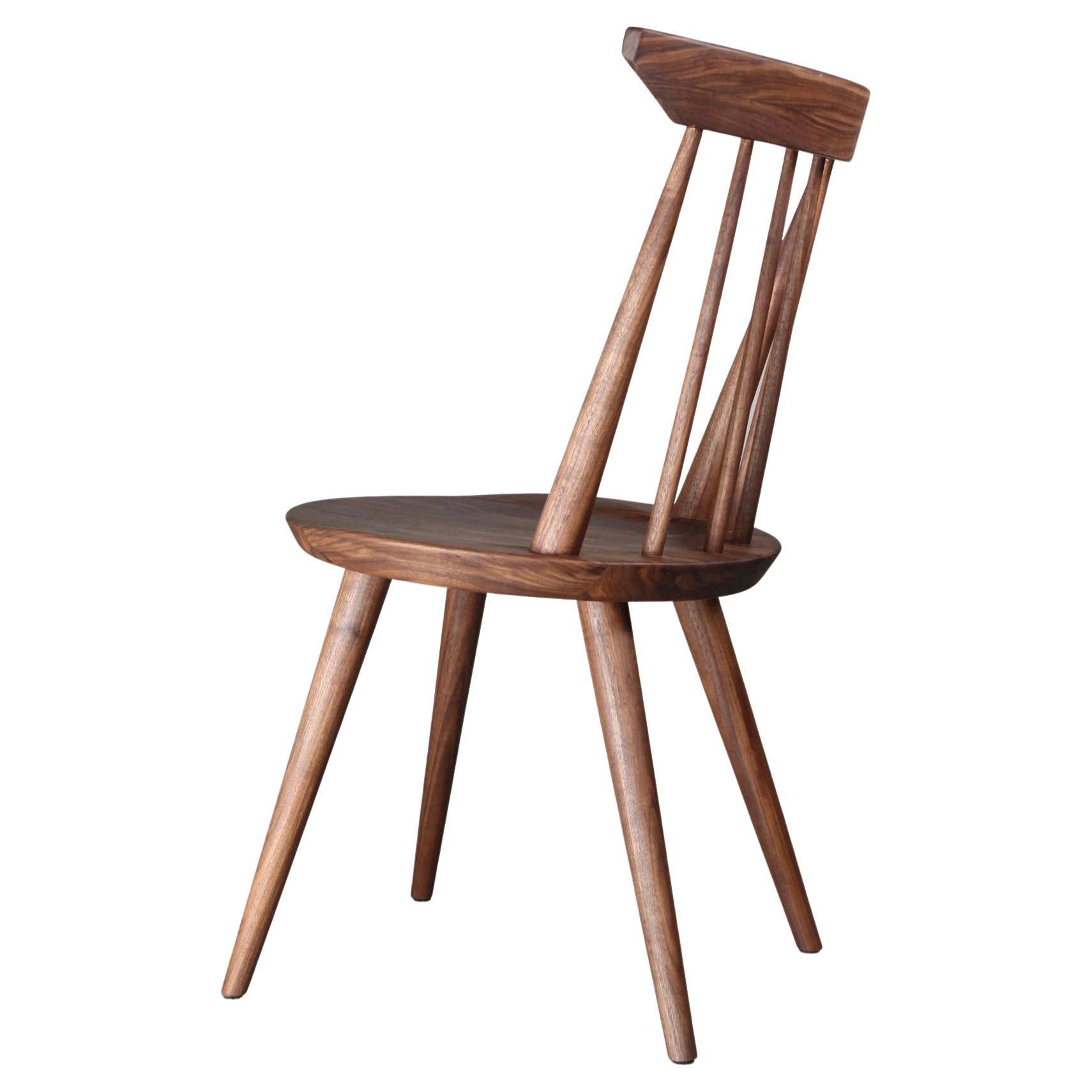 Solid Wood Windsor Style Dining Chair, Spindle Back Chair by Möbius Objects