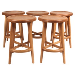 Custom Listing in White Oak - Handcrafted Solid Wood Counter Stools (5)