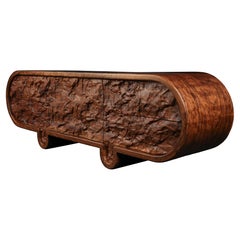 Credenza Sediment in noce nero massiccio, in stock
