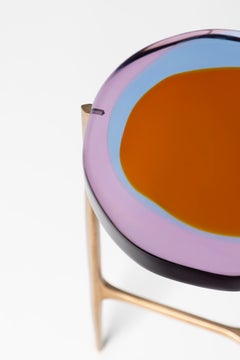 Agatha Single Coffee Table High by Draga&Aurel Resin and Bronze, 21st Century