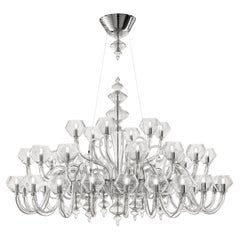 Barovier&Toso, Murano Blown Glass Chandelier, Venetian Crystal, Magritte