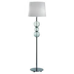 Murano blown Glass, Floor Lamp, Grey Venetian Crystal