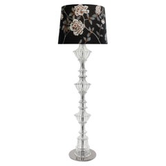 Murano blown Glass Floor Lamp, Venetian Crystal Design Angelo Barovier