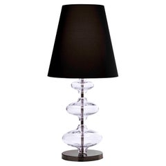 Murano blown Glass Table Lamp, Periwinkle Venetian Crystal