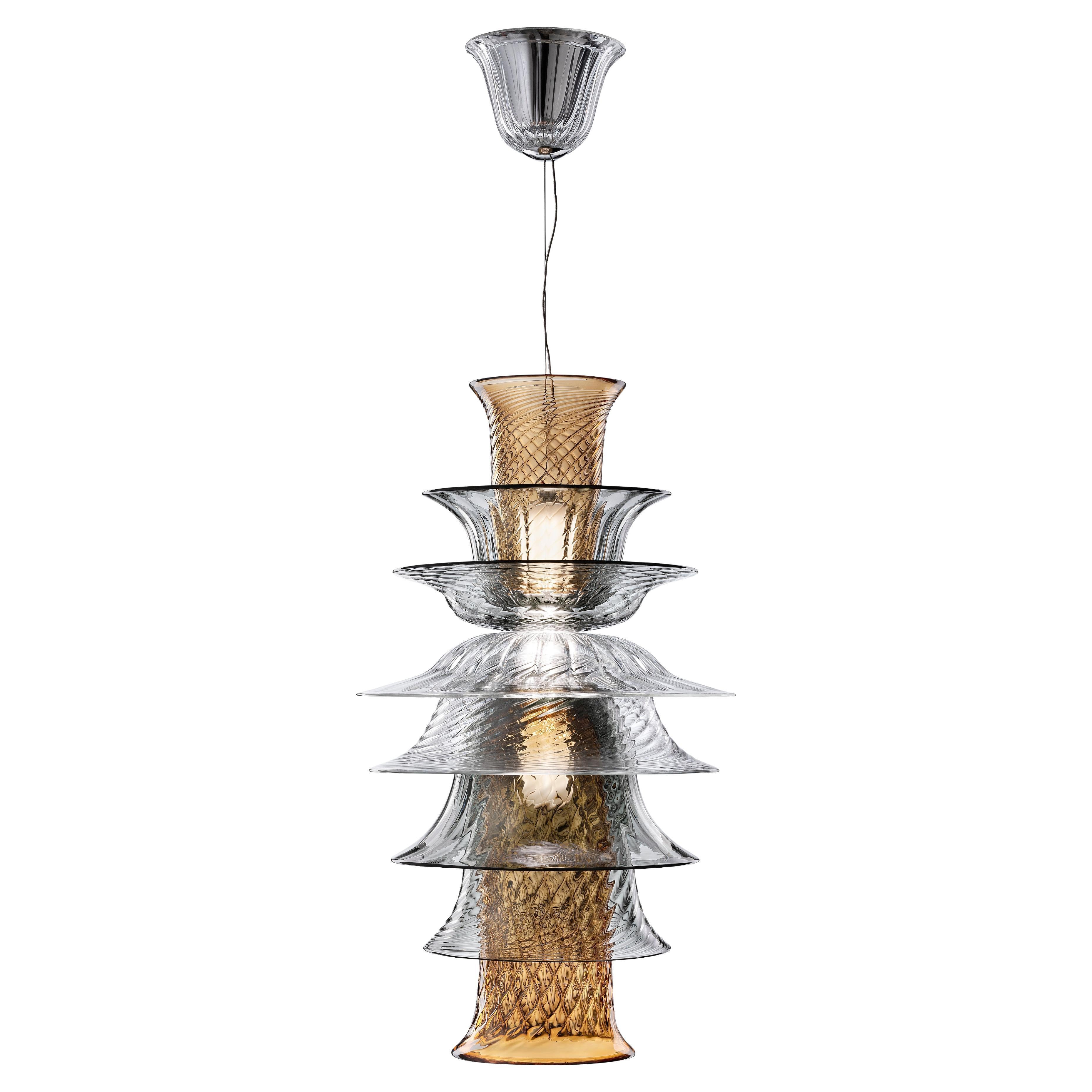 Italienisches Murano Glas Aufhängung venezianisches Kristall Barovier & Toso